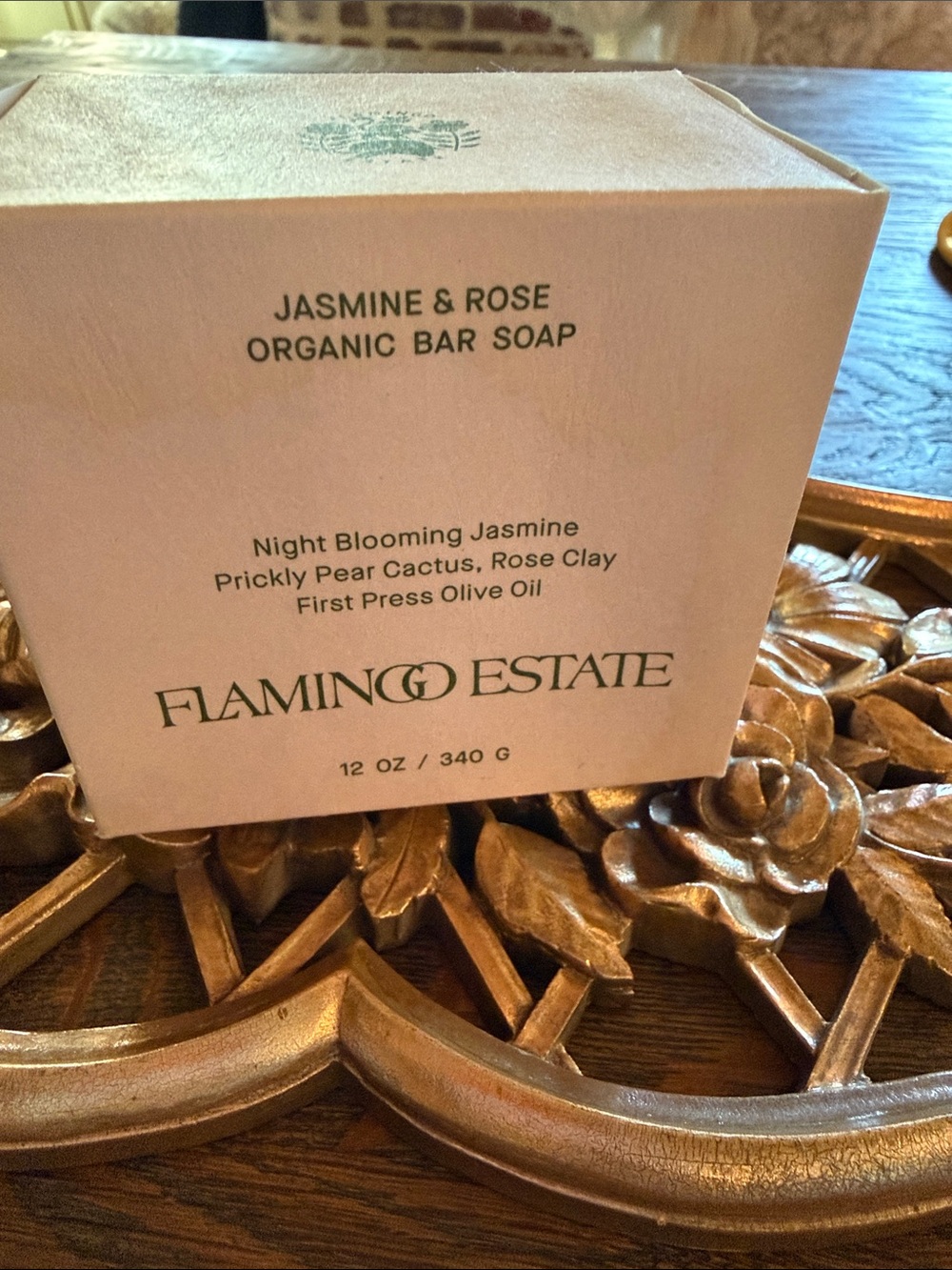 Flamingo Estate Jasmine & Rose Organic Bar Soap - Pink Box - 12 ounces
